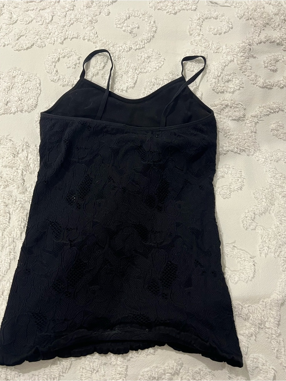 Alya Black Lace Camisole Slip with Spaghetti Straps
